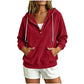 ✨Damen-Cord-Hoodie mit halber Knopfleiste