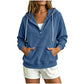 ✨Damen-Cord-Hoodie mit halber Knopfleiste