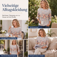 📢📢50%Rabatt!!!🎉✨Damen T-Shirt mit modischem Print & Rundhalsausschnitt