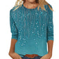 📢📢50%Rabatt!!!🎉✨Damen T-Shirt mit modischem Print & Rundhalsausschnitt
