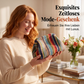 📦 Täglich 500+ Pakete versendet – der Wahnsinn! Gestreifte Damen-Clutch aus gewebtem Material