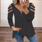 🎯 Einfach halber Preis – keine Spiele! Damen Cold-Shoulder T-Shirt mit Reißverschluss