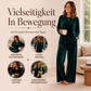 📢📢50%Rabatt!!!🎉✨Samt-Set für Damen – Langarm-Oberteil & weit geschnittene Hose