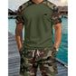 📢📢50%Rabatt!!!🎉✨Herren-Casual-Set: Camouflage-Kurzarmhemd und Shorts