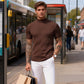 💎 Der Wahnsinn! Legere Slim-Fit Herren-T-Shirts mit Stehkragen