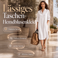 Weites Baumwoll-Leinen-Hemdkleid für Damen mit Taschen