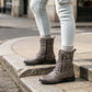 Damen-Martinistiefel mit runder Zehenpartie und klobigem Absatz