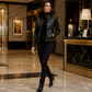 ⏰ Letzte Welle – Lager fast leer – 50% endet jederzeit Damen-Kunstlederjacke in Slim-Fit