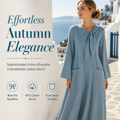 📢📢50%Rabatt!!!🎉✨Müheloses Midi-Kleid mit Taschen