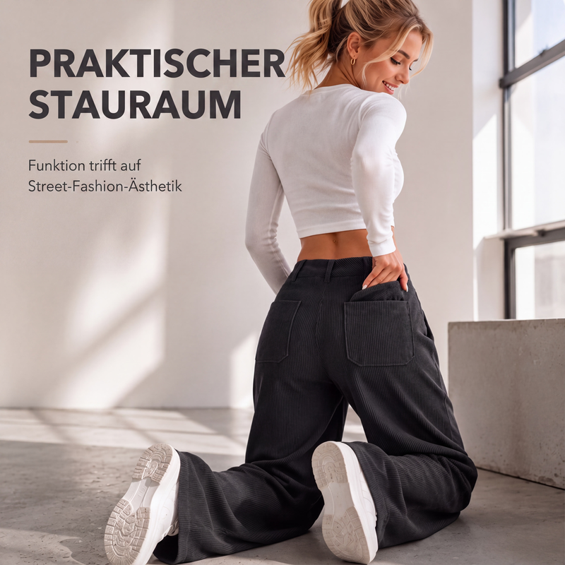 ⏰ Letzte Welle – Lager fast leer – 50% endet jederzeit ！Lässige Weithosen mit entspannter Passform für Damen