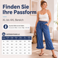 📢📢 Alle tragen es – noch nicht? Jetzt 50%! Jeanshosen für Damen in großen Größen mit Rüschensaum
