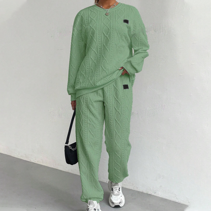 💞 Über 100.000 verkauft – der beliebteste Hit – jetzt zum halben Preis ！Lässiges 2-teiliges Set aus langärmligem Strickpullover und Hose