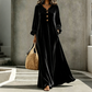 👗 50 % RABATT – Elegantes Damen Samt-Maxikleid mit Rüschenärmeln | Luxuriöser Vintage-Look für besondere Momente ✨