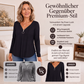 📢📢50%Rabatt!!!🎉✨Langarmshirt mit Reißverschluss und V-Ausschnitt für Damen