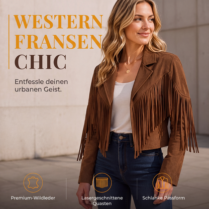 🍁Herbst-Favorit – 50 % Rabatt！⭐Lässige Fransenjacke für Damen mit langen Ärmeln
