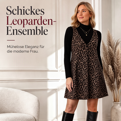 📢📢50%Rabatt!!!🎉✨Schmeichelhaftes geschichtetes Leoparden-Set