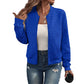🚀 Neu zum halben Preis！Strukturierte Damenjacke mit Reißverschluss und Baseballkragen