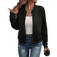 🚀 Neu zum halben Preis！Strukturierte Damenjacke mit Reißverschluss und Baseballkragen