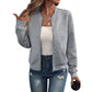 🚀 Neu zum halben Preis！Strukturierte Damenjacke mit Reißverschluss und Baseballkragen