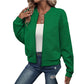 🚀 Neu zum halben Preis！Strukturierte Damenjacke mit Reißverschluss und Baseballkragen