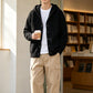 Herren-Strickcardigan mit Kapuze, lässige, lockere Strickjacke mit Knöpfen