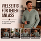 ✨ 50% schnappen! Herren-Hemd mit Waffelstrick und V-Ausschnitt in Slim-Fit-Passform