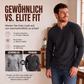 ✨ 50% schnappen! Herren-Hemd mit Waffelstrick und V-Ausschnitt in Slim-Fit-Passform
