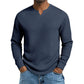✨ 50% schnappen! Herren-Hemd mit Waffelstrick und V-Ausschnitt in Slim-Fit-Passform