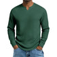 ✨ 50% schnappen! Herren-Hemd mit Waffelstrick und V-Ausschnitt in Slim-Fit-Passform