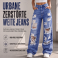⭐ 4,9 Sterne – nicht ohne Grund! Weite Jeans für Damen mit Rissen, Destroyed-Effekt und hoher Taille