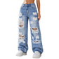 ⭐ 4,9 Sterne – nicht ohne Grund! Weite Jeans für Damen mit Rissen, Destroyed-Effekt und hoher Taille