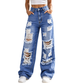 ⭐ 4,9 Sterne – nicht ohne Grund! Weite Jeans für Damen mit Rissen, Destroyed-Effekt und hoher Taille