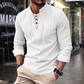 👕 50 % RABATT | Lässig, zeitlos & besonders – Herren Freizeithemd mit Stehkragen & Schnürdetail