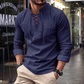 👕 50 % RABATT | Lässig, zeitlos & besonders – Herren Freizeithemd mit Stehkragen & Schnürdetail