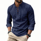 👕 50 % RABATT | Lässig, zeitlos & besonders – Herren Freizeithemd mit Stehkragen & Schnürdetail