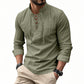 👕 50 % RABATT | Lässig, zeitlos & besonders – Herren Freizeithemd mit Stehkragen & Schnürdetail