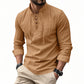 👕 50 % RABATT | Lässig, zeitlos & besonders – Herren Freizeithemd mit Stehkragen & Schnürdetail