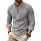 👕 50 % RABATT | Lässig, zeitlos & besonders – Herren Freizeithemd mit Stehkragen & Schnürdetail