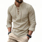 👕 50 % RABATT | Lässig, zeitlos & besonders – Herren Freizeithemd mit Stehkragen & Schnürdetail