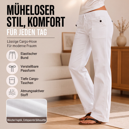📢📢50%Rabatt!!!🎉✨Damen-Casual-Cargohose mit Kordelzug