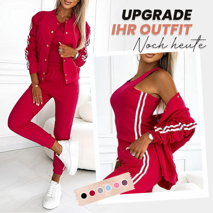 ⭐ 4,9 Sterne – nicht ohne Grund! Lässiges 3-teiliges Set für Damen - Jacke, Tanktop und Hose