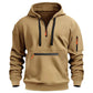 📦 Täglich 500+ Pakete versendet – der Wahnsinn! Warmes Utility-Hoodie für Herren mit Viertelreißverschluss