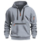 📦 Täglich 500+ Pakete versendet – der Wahnsinn! Warmes Utility-Hoodie für Herren mit Viertelreißverschluss
