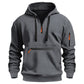📦 Täglich 500+ Pakete versendet – der Wahnsinn! Warmes Utility-Hoodie für Herren mit Viertelreißverschluss