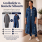 📊 Über 200.000 Verkäufe – Dankeschön mit 50% Rabatt! Damen-Jeansjacke lang im Used-Look mit Rissen