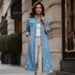 📊 Über 200.000 Verkäufe – Dankeschön mit 50% Rabatt! Damen-Jeansjacke lang im Used-Look mit Rissen