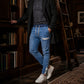 📢📢50%Rabatt!!!🎉✨Slim-Fit Jeans-Jogger für Herren mit elastischem Bund