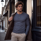 👕 50 % RABATT | Lässig, zeitlos & unkompliziert – Herren Langarmshirt mit Henley-Kragen