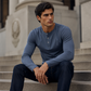 👕 50 % RABATT | Lässig, zeitlos & unkompliziert – Herren Langarmshirt mit Henley-Kragen