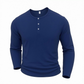 👕 50 % RABATT | Lässig, zeitlos & unkompliziert – Herren Langarmshirt mit Henley-Kragen